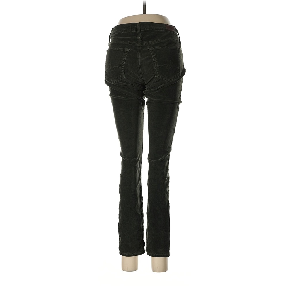 AG Adriano Goldschmied Stevie Ankle Pants Womens 32 Green Slim Straight Corduroy